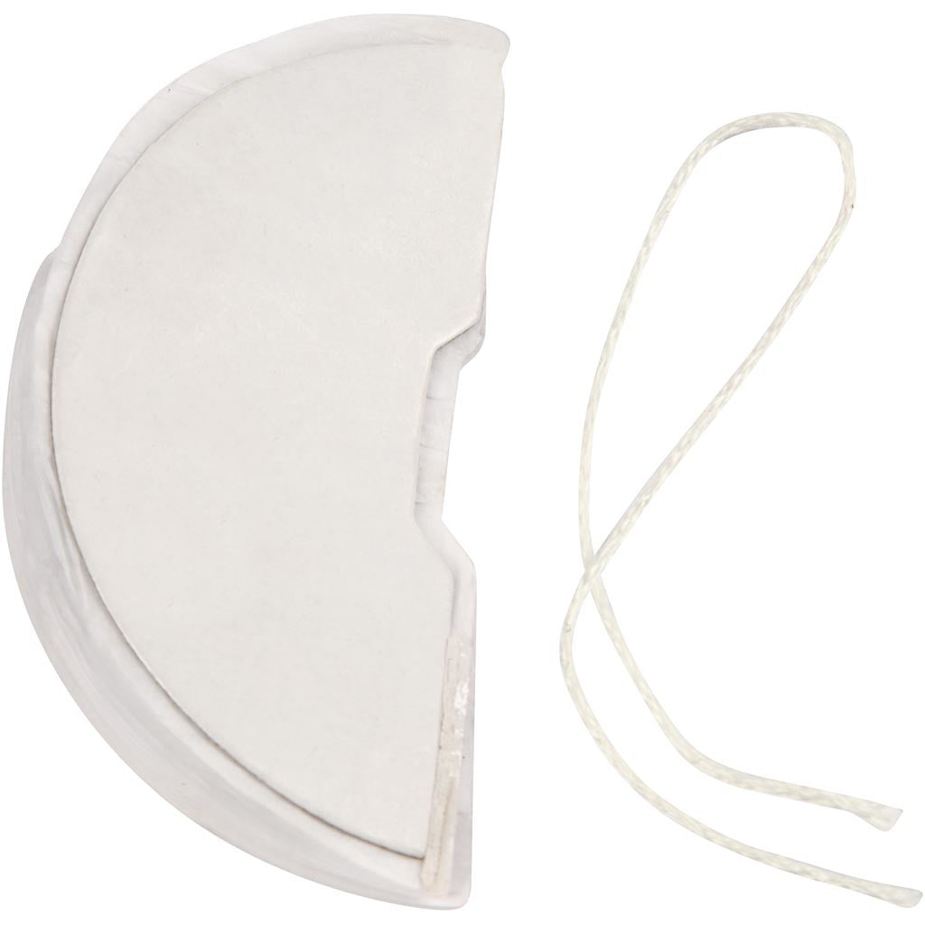 Pappersdekoration, Dia. 8 cm, vit, 10 st./ 1 förp. [HOB-20463]