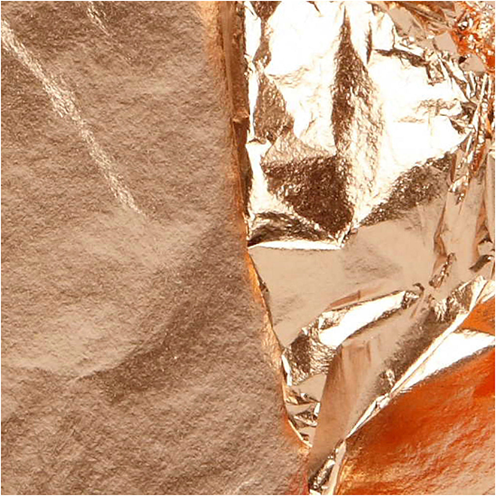 Slagmetall, ark 16x16 cm, koppar, 0,625 m2, 25 ark/ 1 förp. [HOB-20485]