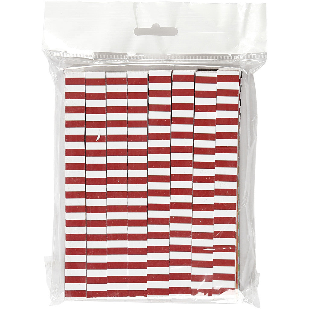 Girlangstrimlor med tryck, Mönstrade, L: 16 cm, B: 15 mm, 2400 st./ 1 förp. [HOB-20783]