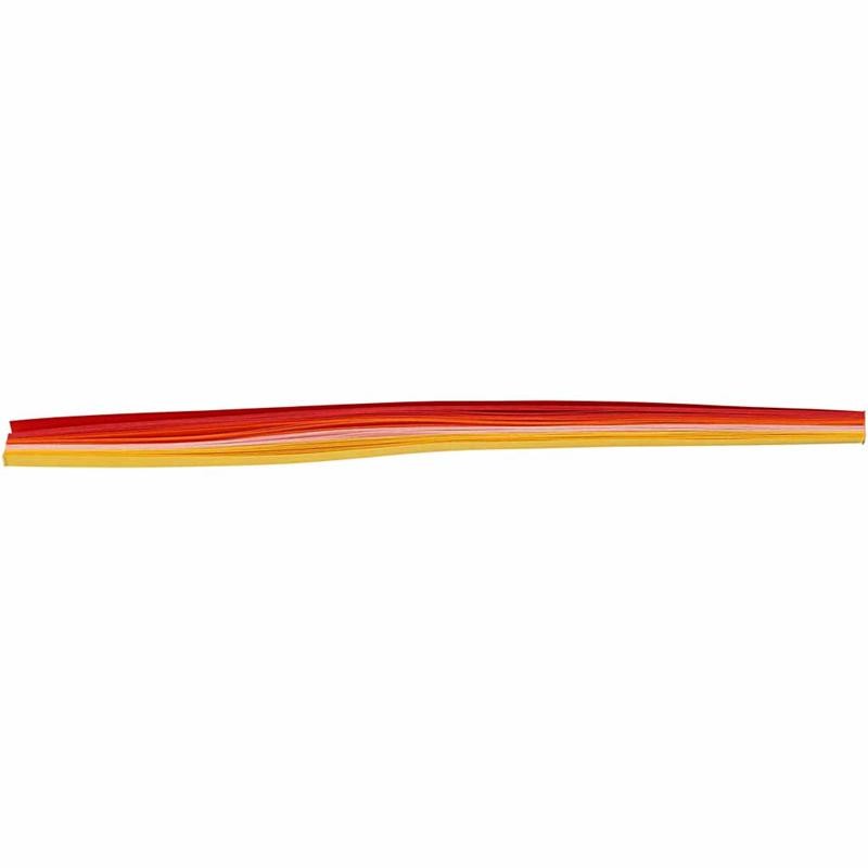 Quilling strimlor, L: 78 cm, B: 5 mm, 120 g, orange, rosa, röd, gul, 100 st./ 1 förp. [HOB-20795]
