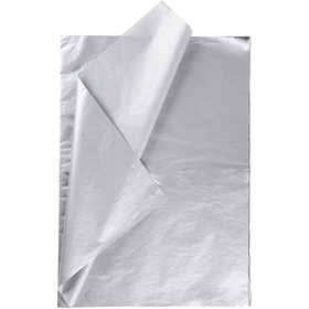 Silkespapper, ark 50x70 cm, 14 g, silver, 25 ark/ 1 förp. [HOB-20816]