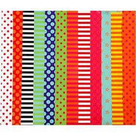 Glanspapper, Mönstrade, ark 24x32 cm, 80 g, mixade färger, 50 mix. ark/ 1 förp. [HOB-20871]