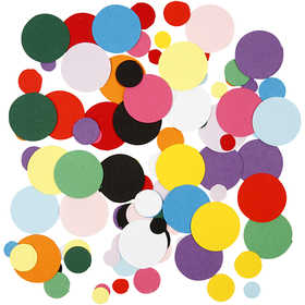 Kartongmosaik, Rund, Dia. 10+15+20 mm, 180 g/ 1 förp. [HOB-21009]