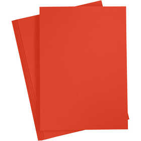 Färgad Kartong, A4, ark 210x297 mm, 180 g, röd, 20 ark/ 1 förp. [HOB-21114]