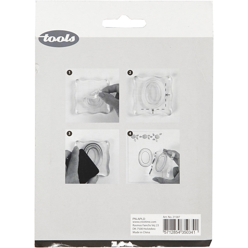 Akrylblock, stl. 10x10 cm, tjocklek 1 cm, 1 st. [HOB-21587]