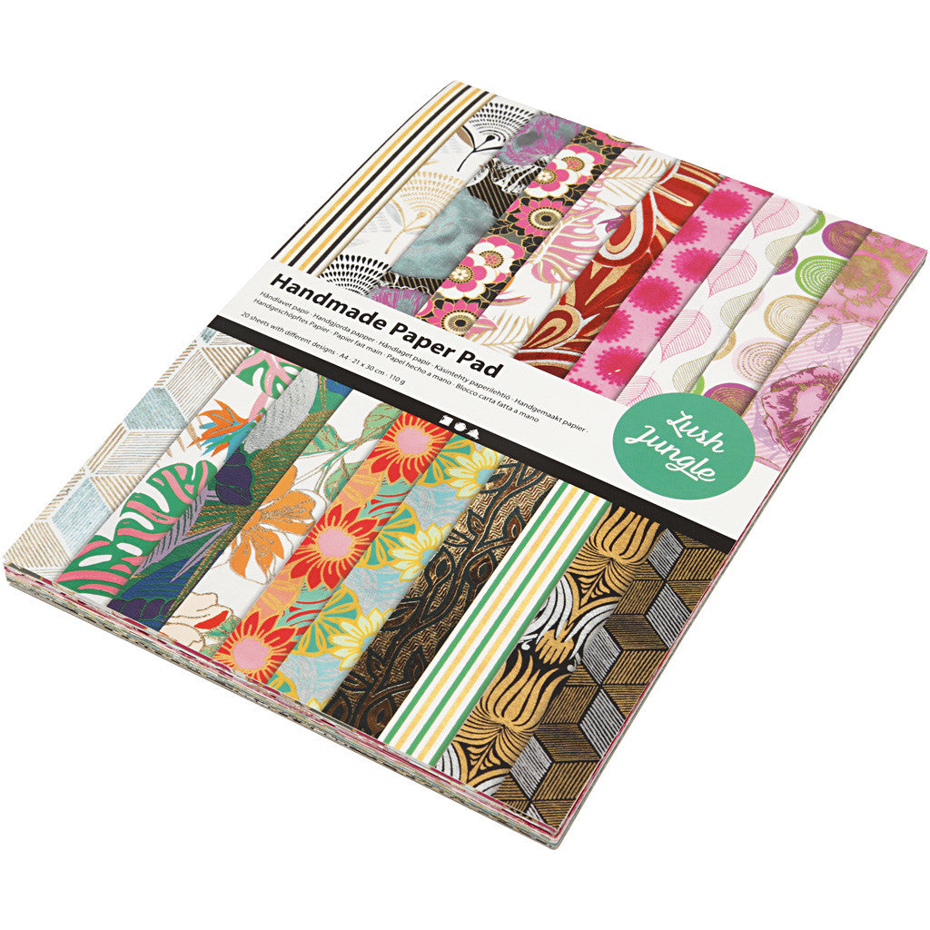 Handgjort Papper, A4, ark 210x297 mm, 110-150 g, 20 ark/ 1 förp. [HOB-21637]