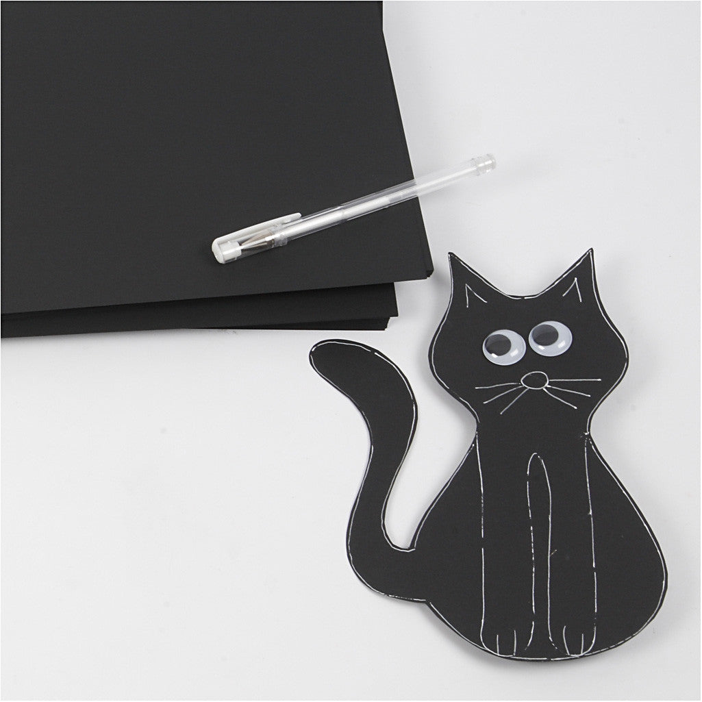 Färgad Kartong, A4, ark 210x297 mm, 180 g, svart, 100 ark/ 1 förp. [HOB-21727]