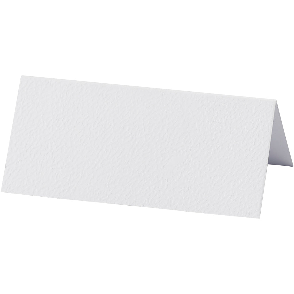 Placeringskort, stl. 9x4 cm, 220 g, vit, 20 st./ 1 förp. [HOB-228711]