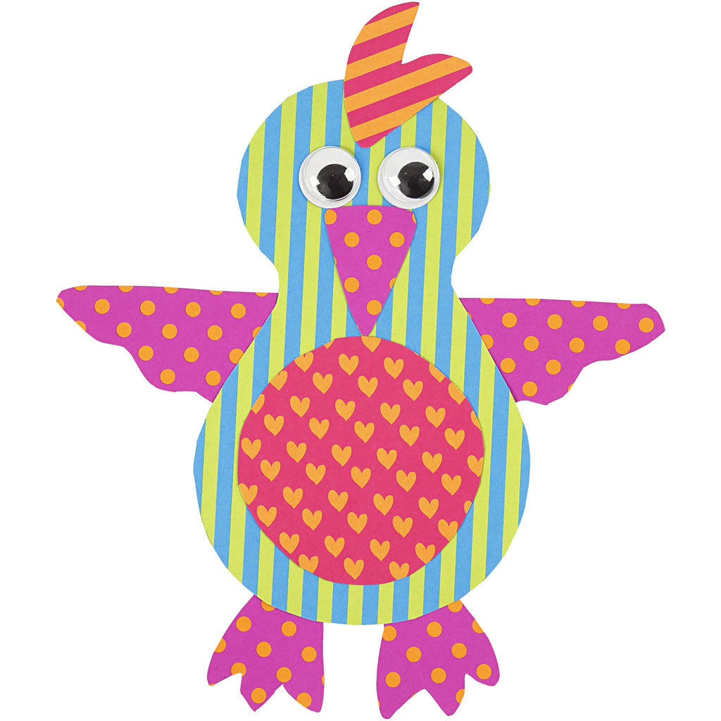 Mönstrad Kartong, A4, ark 210x297 mm, 250 g, mixade färger, 200 mix. ark/ 1 förp. [HOB-22985]