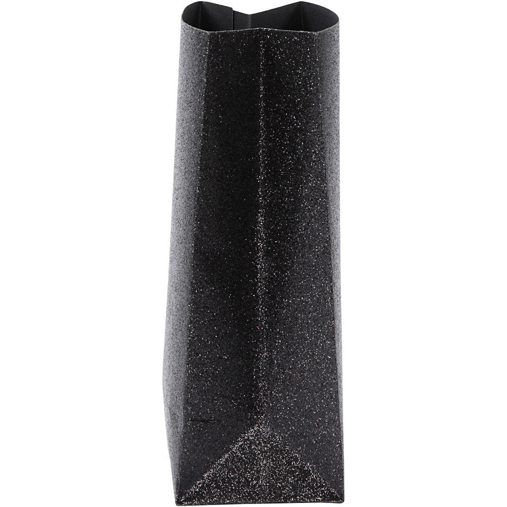 Papperspåsar, H: 17 cm, stl. 6x9 cm, 170 g, svart, 8 st./ 1 förp. [HOB-23139]
