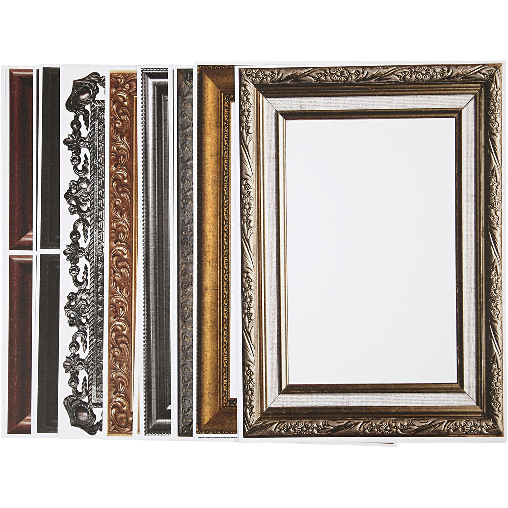 Ramar, stl. 26,2x18,5 cm, metallicfärger, 16 mix. ark/ 1 förp. [HOB-23328]