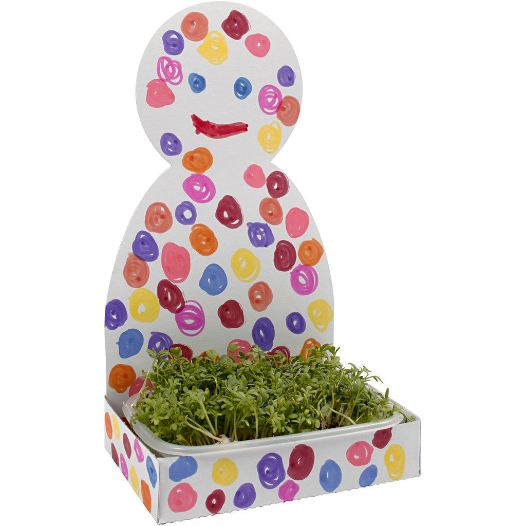 Figurformade krasselådor, kropp, H: 20 cm, vit, 6 set/ 1 förp. [HOB-233441]