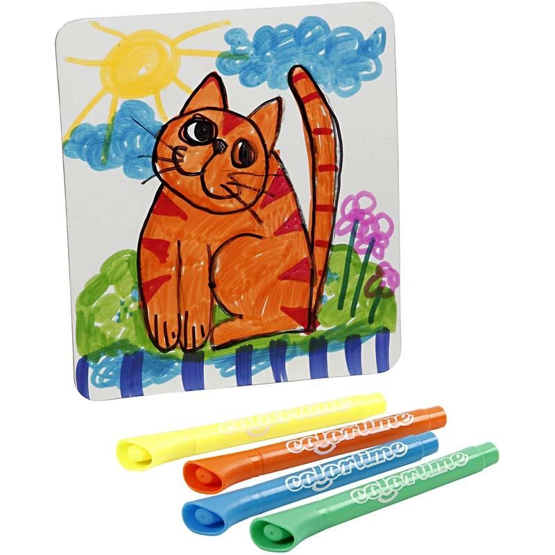 Dekoplatta, stl. 17x19 cm, tjocklek 2 mm, vit, 5 st./ 1 förp. [HOB-23349]