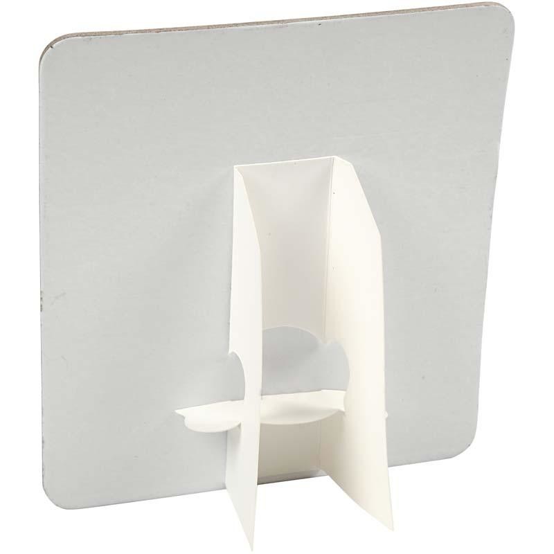 Dekoplatta, stl. 17x19 cm, tjocklek 2 mm, vit, 5 st./ 1 förp. [HOB-23349]