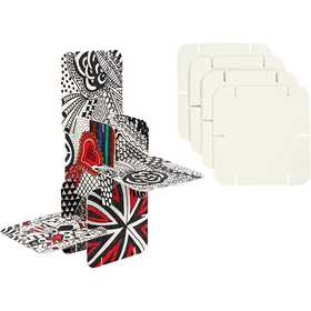 Puzzle konstruktionsbrickor, stl. 9,3x9,3 cm, tjocklek 1,2 mm, vit, 200 st./ 1 förp. [HOB-23359]