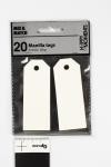 Manillamärken, stl. 3x8 cm, 220 g, råvit, 20 st./ 1 förp. [HOB-234022]