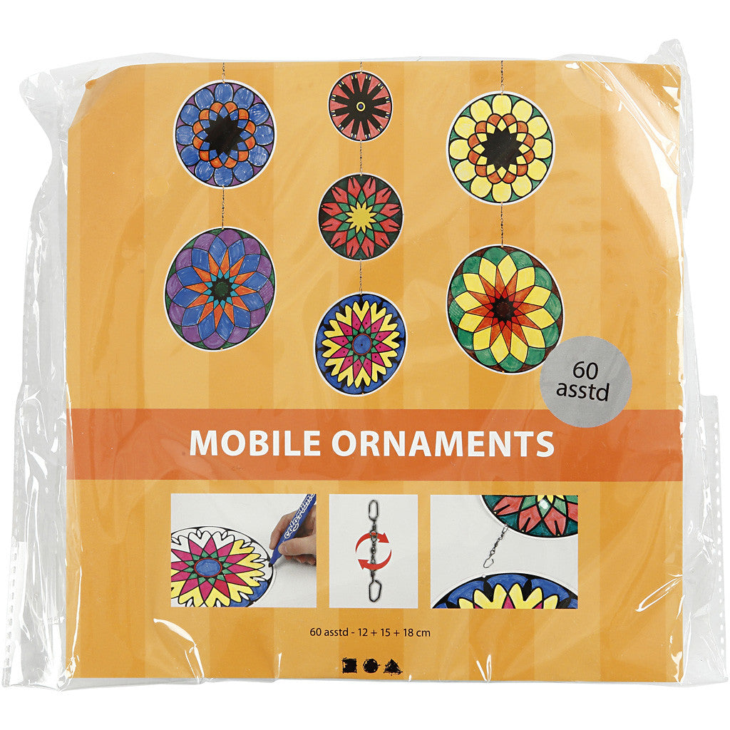 Mobilhängen med tryck, Dia. 12+15+18 cm, 300 g, 20 set/ 1 förp. [HOB-23581]