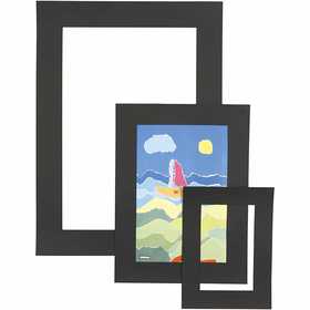 Passepartoutramar, tjocklek 0,4 mm, 270 g, svart, 75 st./ 1 förp. [HOB-23602]