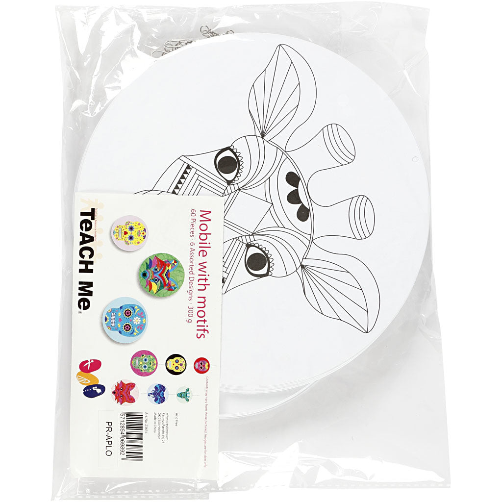 Mobil med motiv, Dia. 12+15+18 cm, 300 g, vit, 20 set/ 1 förp. [HOB-23634]