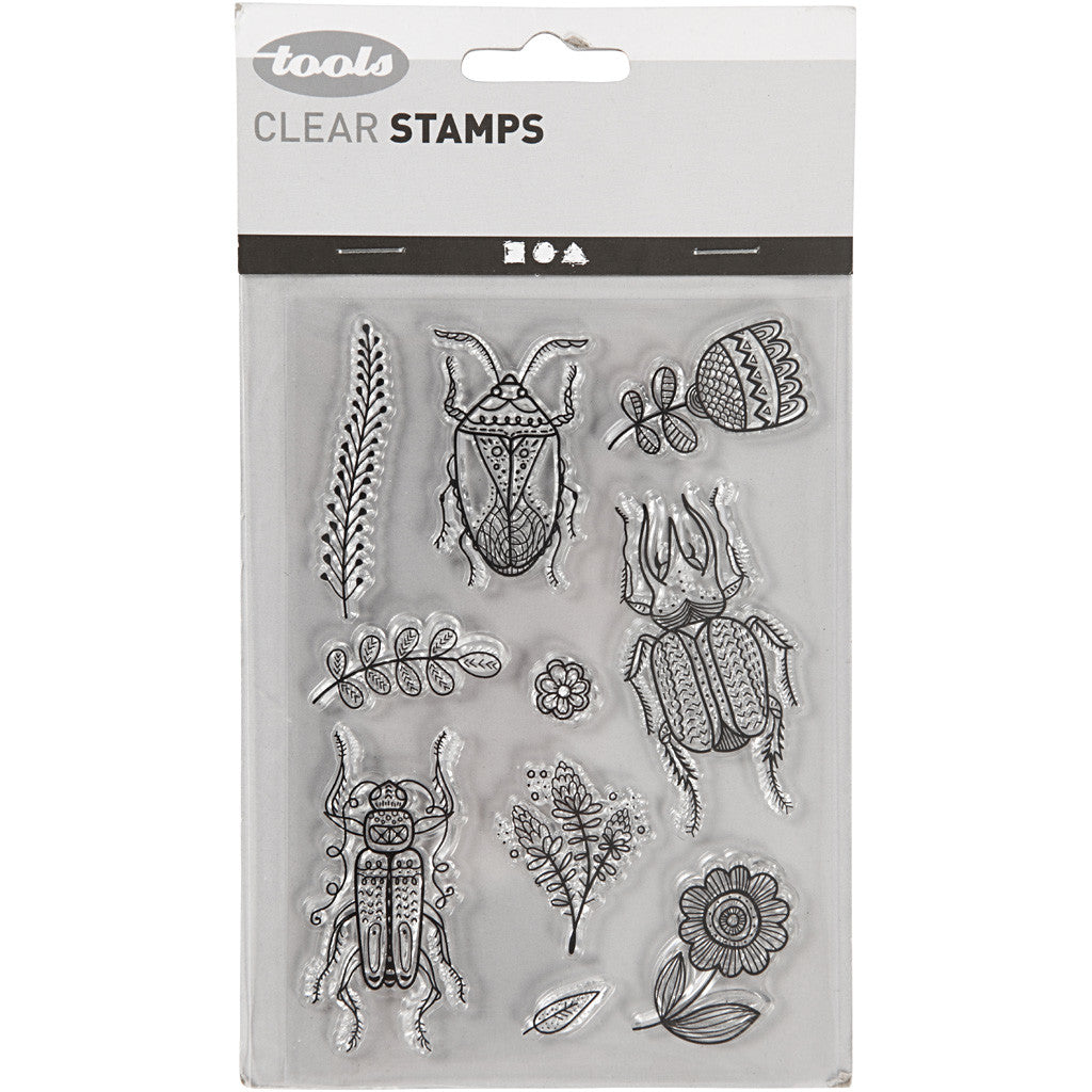 Clear Stamps, insekter, ark 11x15,5 cm, 1 ark [HOB-240014]