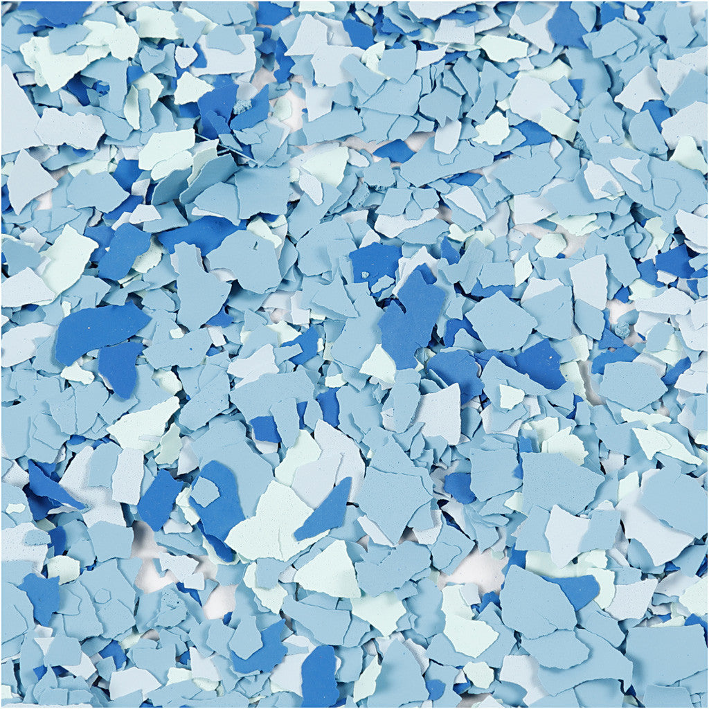 Terrazzo Flakes, blå, 90 g/ 1 burk [HOB-24591]