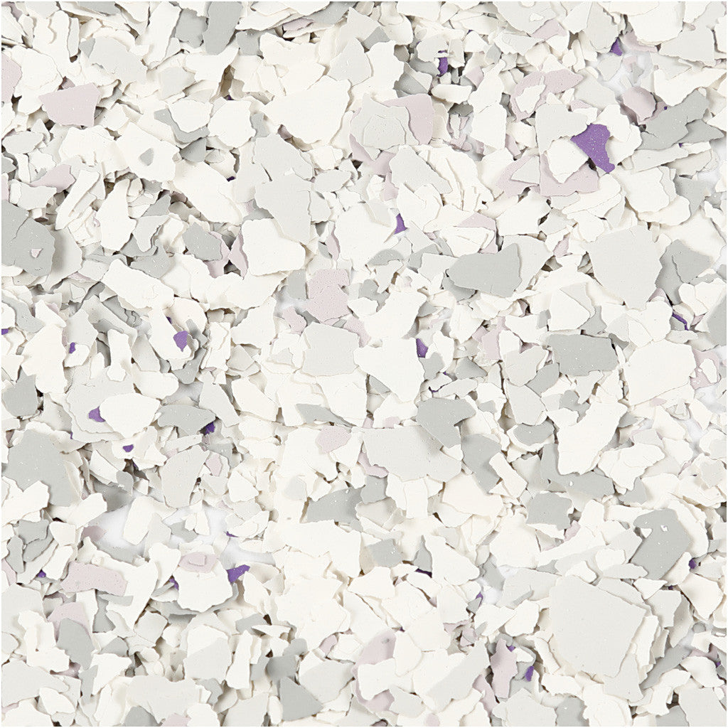 Terrazzo Flakes, ljusgrå, 90 g/ 1 burk [HOB-24593]