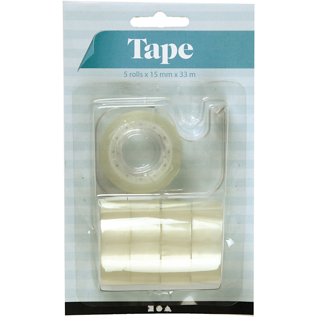 Dispenser med tejp, B: 15 mm, 1 set [HOB-24627]