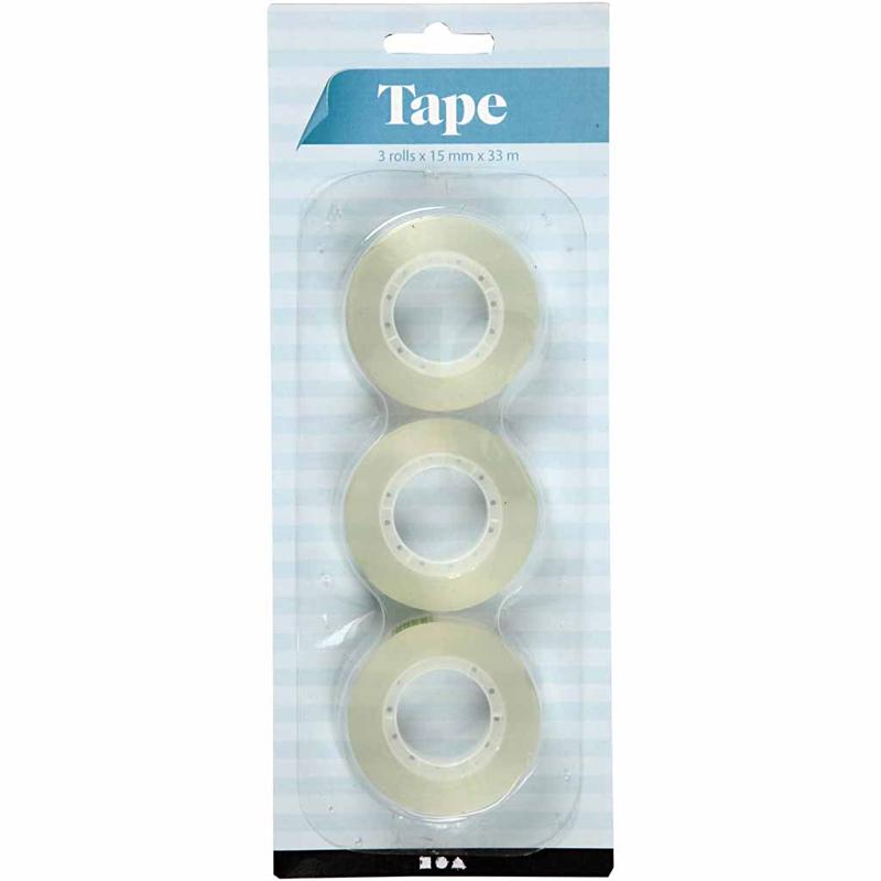 Tejp, B: 15 mm, 3x33 m/ 1 förp. [HOB-24628]