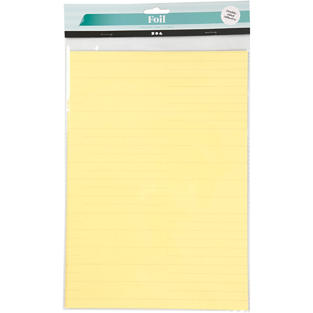 Dubbelhäftande folie, ark 210x297 mm, 5 ark/ 1 förp. [HOB-246721]
