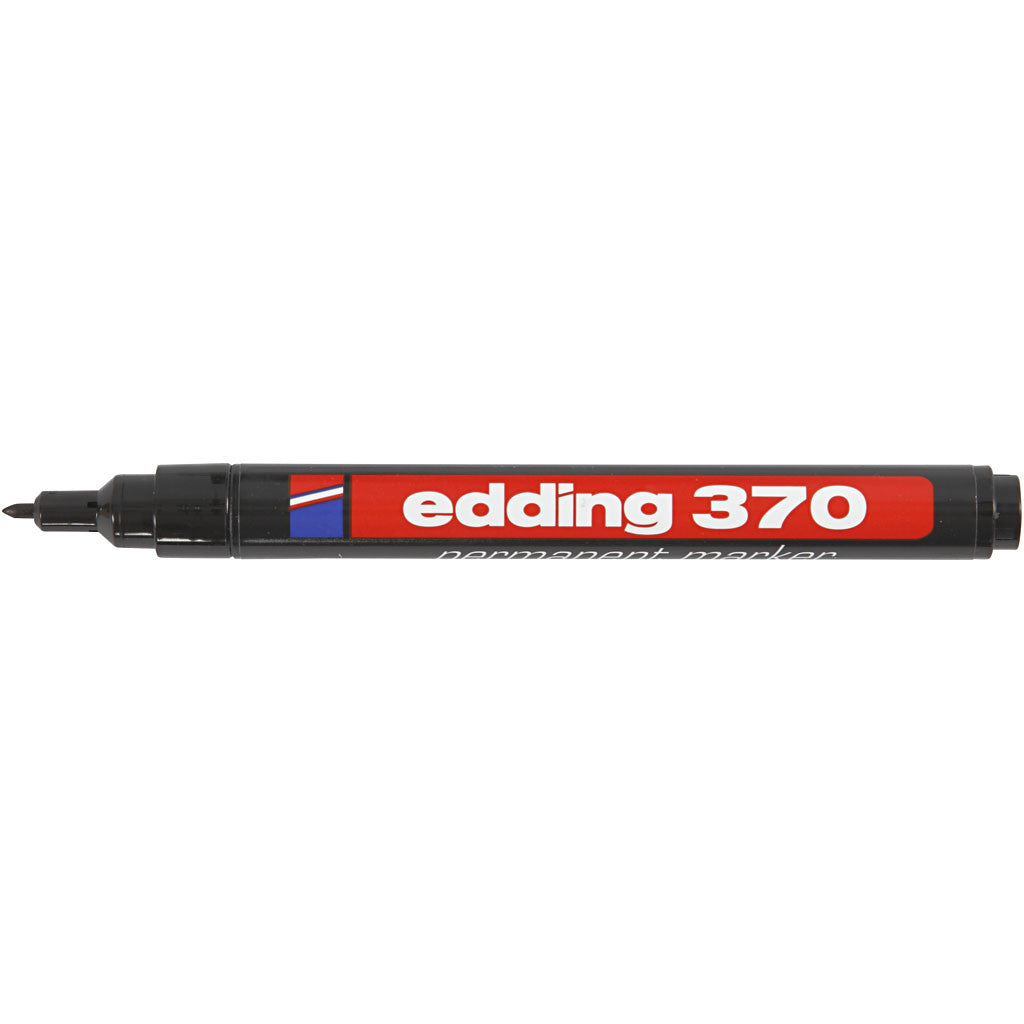 Edding 370 Märkpennor, spets 1 mm, svart, 1 st. [HOB-25005]