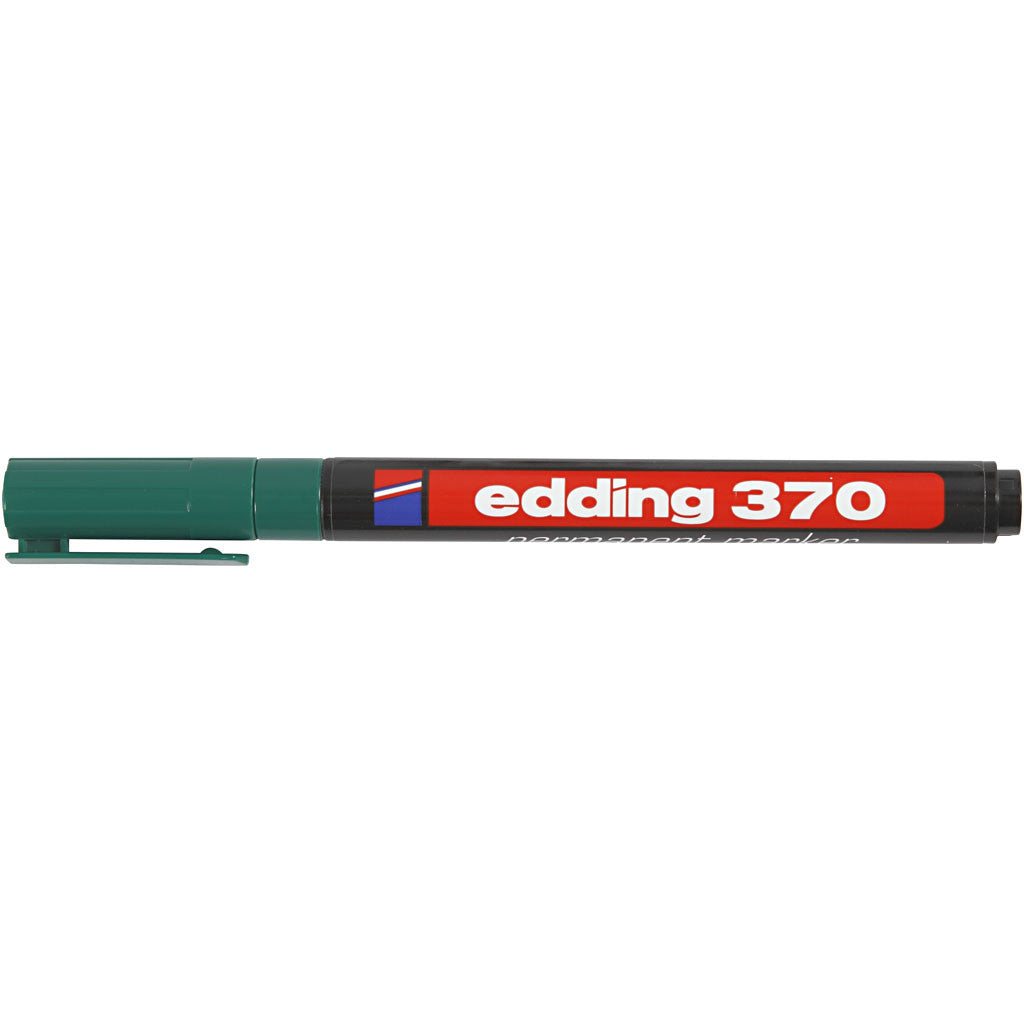 Edding 370 Märkpennor, spets 1 mm, grön, 1 st. [HOB-25007]