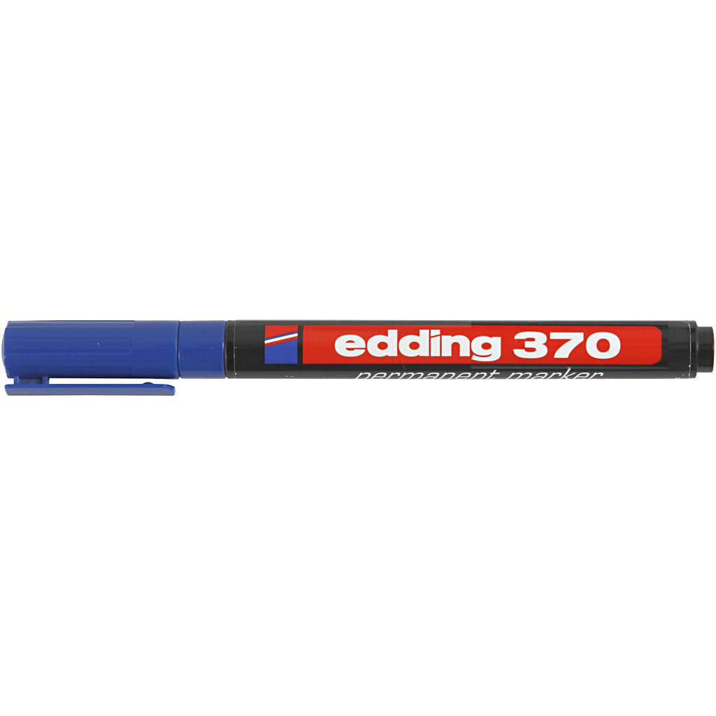Edding 370 Märkpennor, spets 1 mm, blå, 1 st. [HOB-25008]