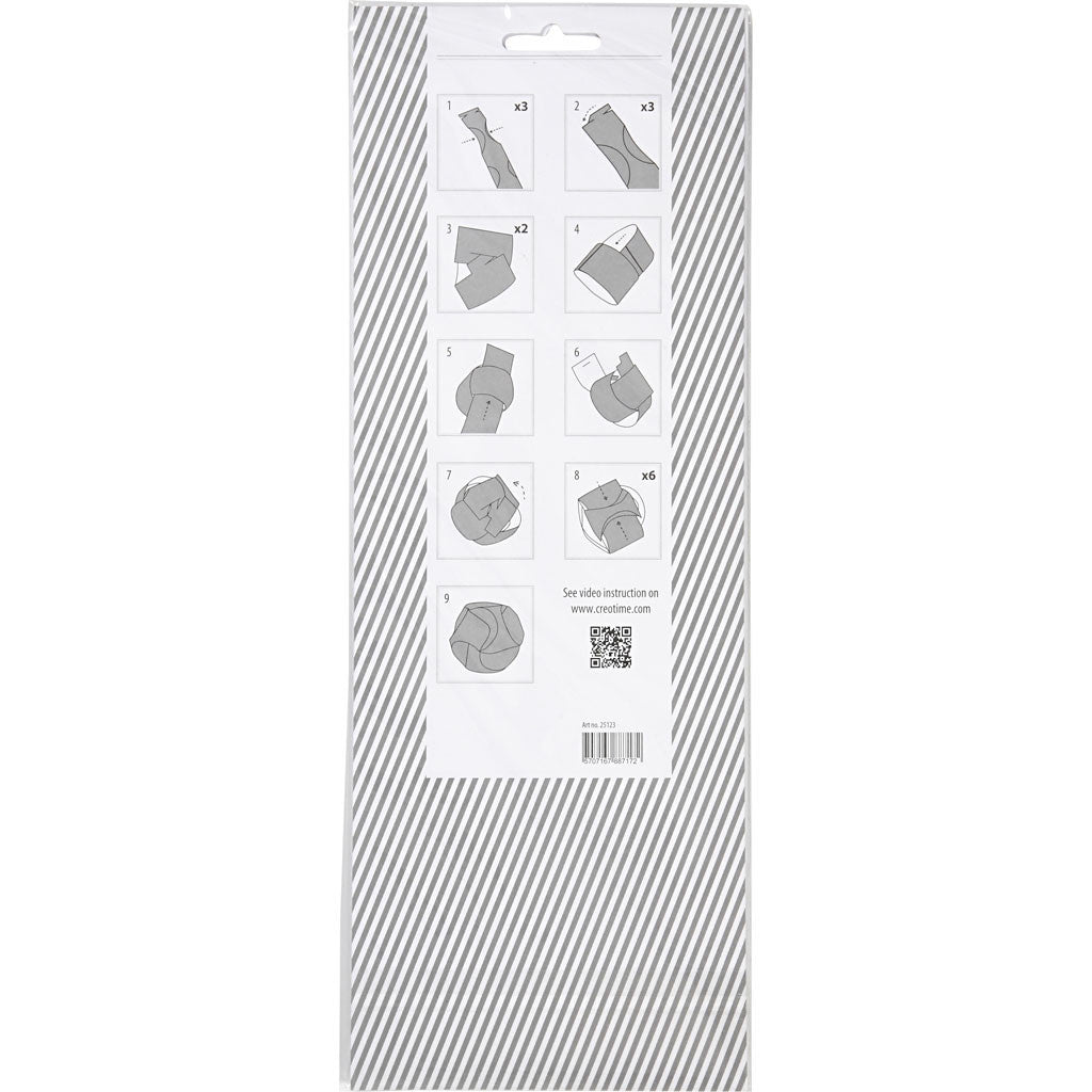 Klickornament, Dia. 9 cm, stl. 5,5x28,4 cm, 9 set/ 1 förp. [HOB-25123]