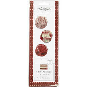 Klickornament, Dia. 5 cm, stl. 3,5x8,8 cm, 9 set/ 1 förp. [HOB-25133]