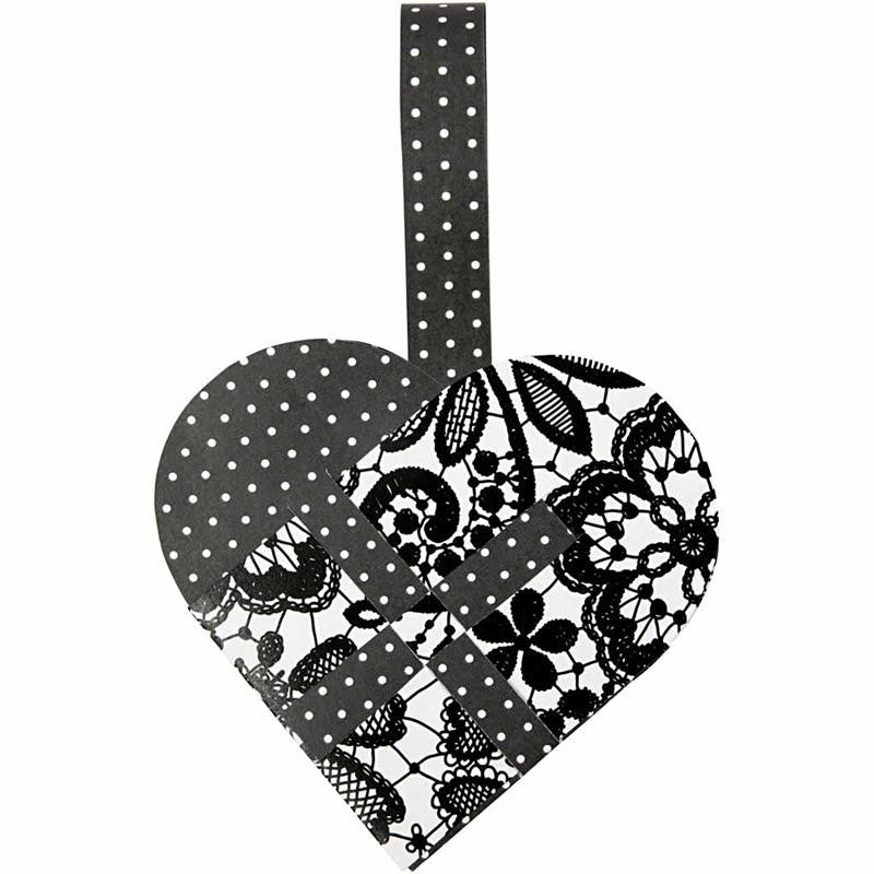 Flätade hjärtan, stl. 14,5x10 cm, 120 g, 8 set/ 1 förp. [HOB-25153]