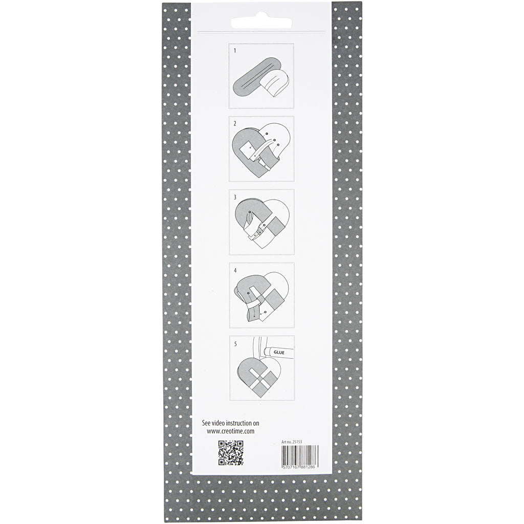 Flätade hjärtan, stl. 14,5x10 cm, 120 g, 8 set/ 1 förp. [HOB-25153]