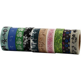 Washitejp, B: 15 mm, 10x10 m/ 1 förp. [HOB-25215]