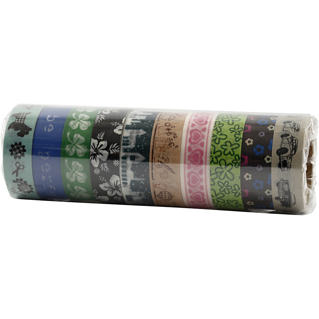 Washitejp, B: 15 mm, 10x10 m/ 1 förp. [HOB-25215]