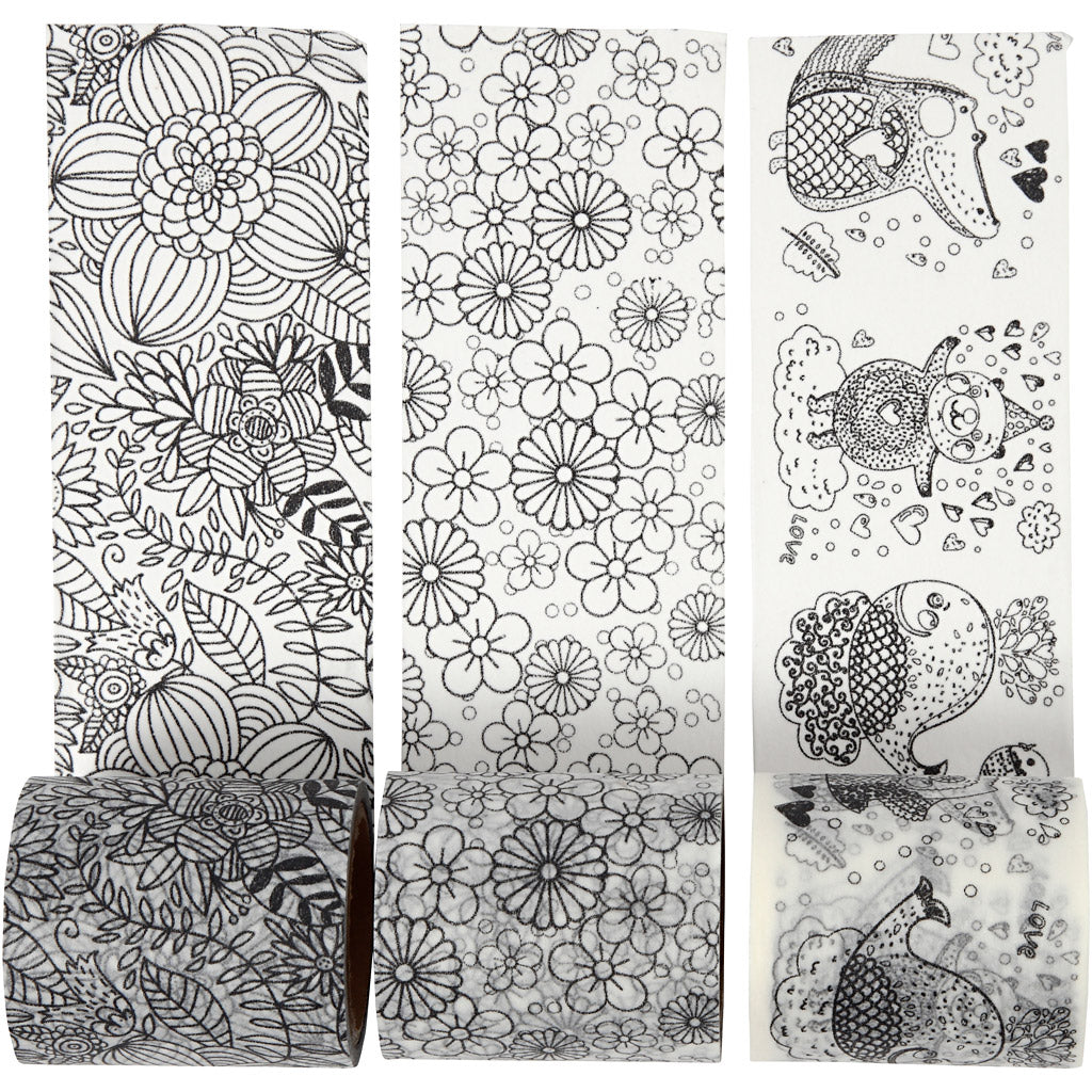 Washitejp, B: 50 mm, 3x5 m/ 1 förp. [HOB-25217]