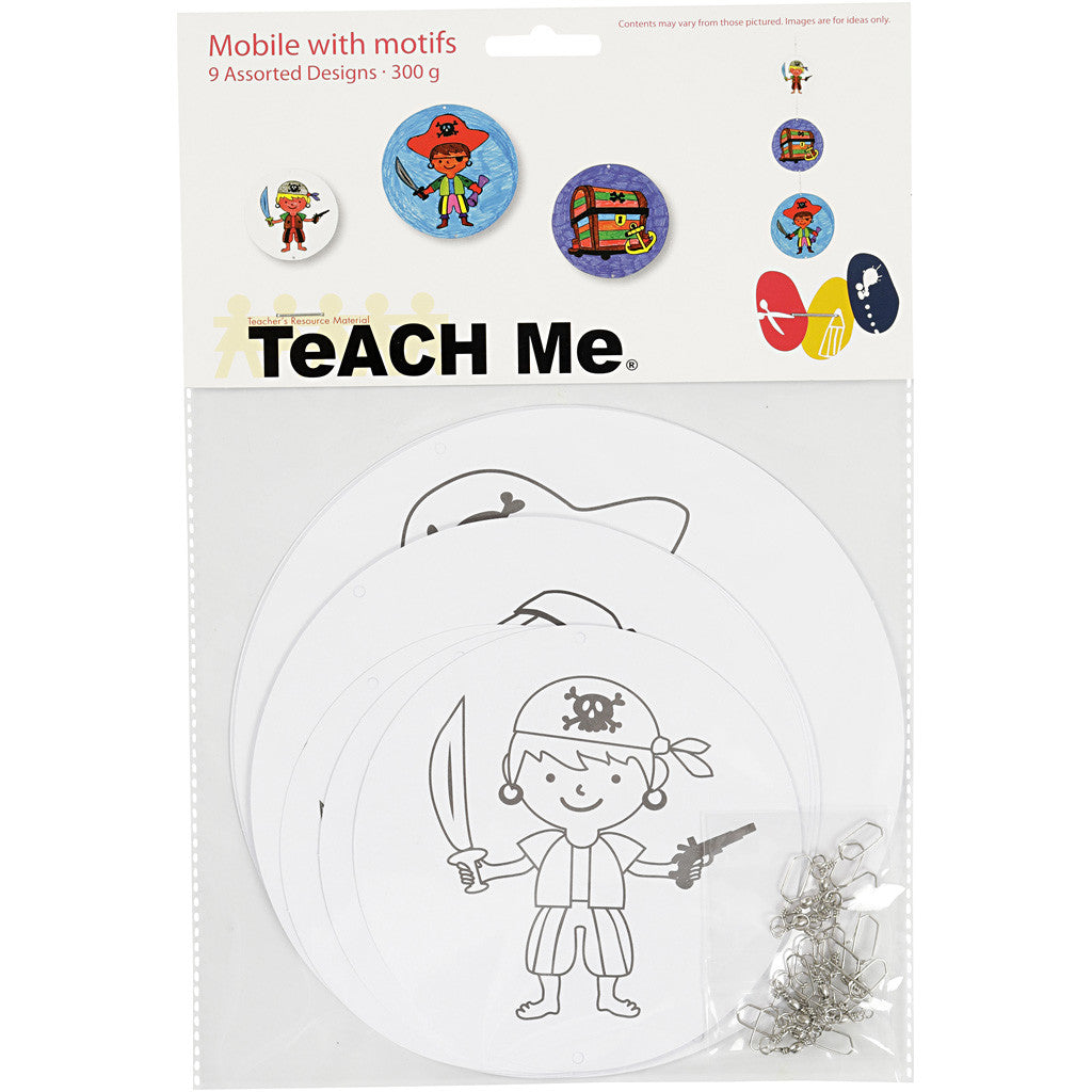 Mobil med motiv, Dia. 12+15+18 cm, 300 g, vit, 3 set/ 1 förp. [HOB-25458]