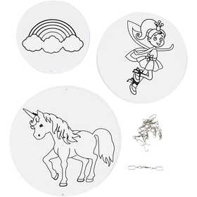 Mobil med motiv, Dia. 12+15+18 cm, 300 g, vit, 3 set/ 1 förp. [HOB-25459]