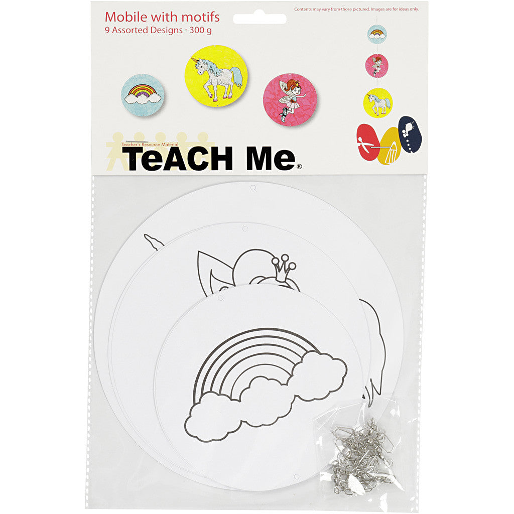 Mobil med motiv, Dia. 12+15+18 cm, 300 g, vit, 3 set/ 1 förp. [HOB-25459]