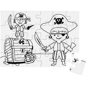 Pussel, stl. 15x21 cm, vit, 16x24 brickor, 16 st./ 1 förp. [HOB-25464]