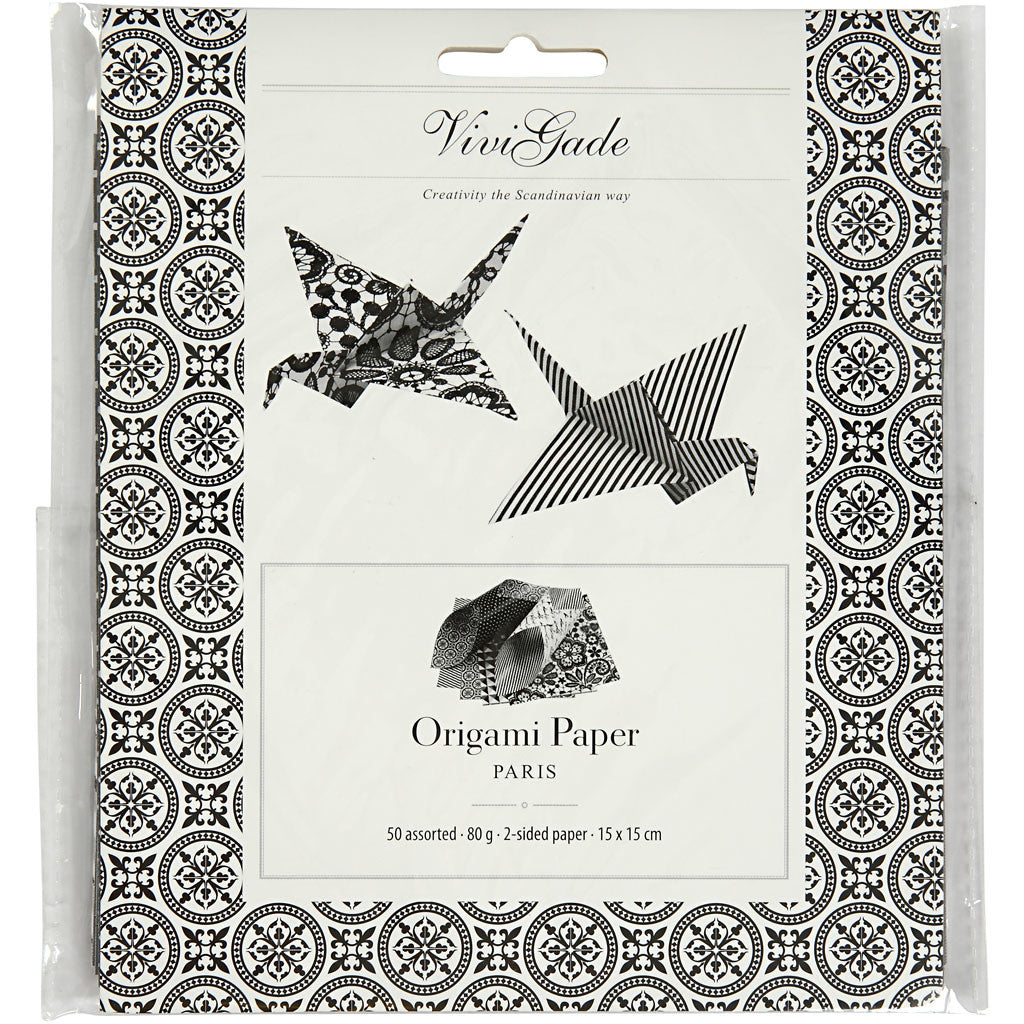 Origamipapper, stl. 15x15 cm, 80 g, 50 mix. ark/ 1 förp. [HOB-25671]