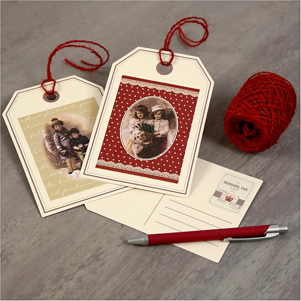 Presentetiketter/postkort, stl. 15x10 cm, 300 g, 10 st./ 1 förp. [HOB-25694]