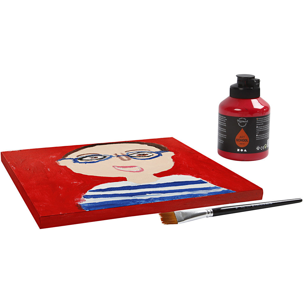 Målarduk, D: 1.6 cm, stl. 30x30 cm, 360 g, vit, 1 st. [HOB-257050]