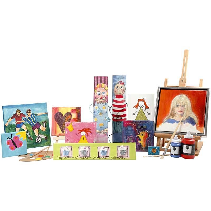 Målarduk, D: 1,6 cm, stl. 15x15 cm, 280 g, vit, 80 st./ 1 förp. [HOB-25744]