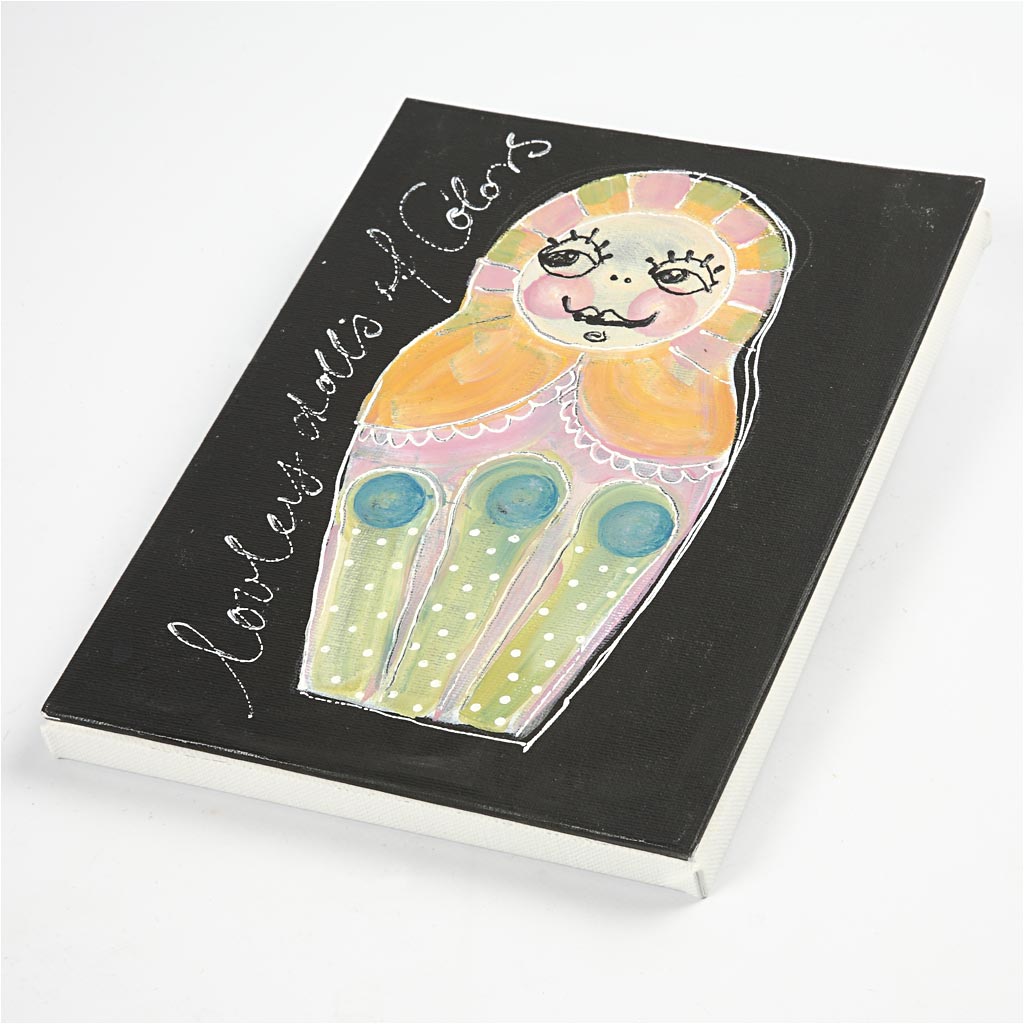 Målarduk, D: 1,6 cm, stl. 30x30 cm, 280 g, vit, 40 st./ 1 förp. [HOB-25748]