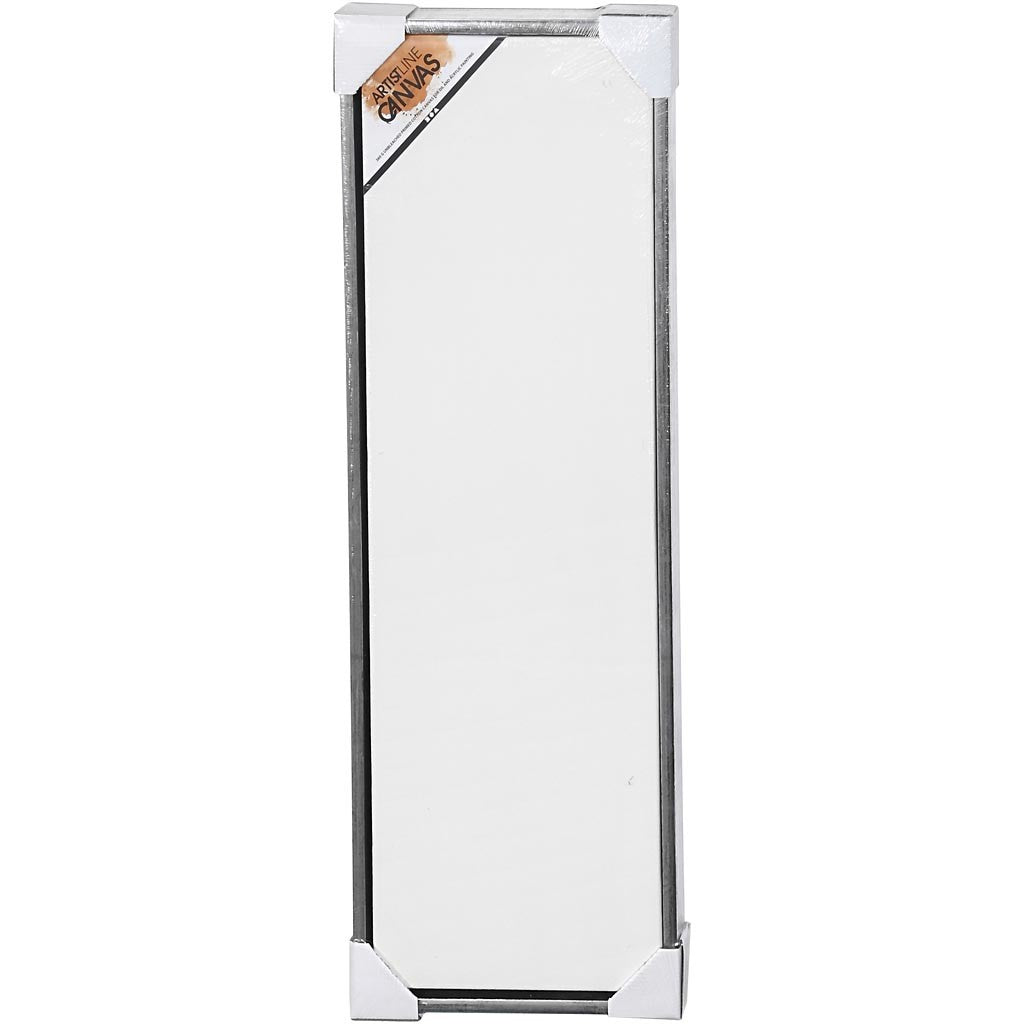 Duk med ram, stl. 30x90 cm, 360 g, antiksilver, vit, 1 st. [HOB-25761]