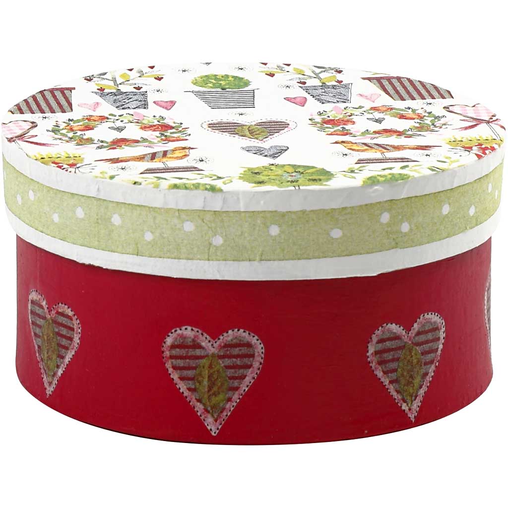 Runda Pappaskar, H: 5+6,5+7,5 cm, Dia. 10+13+16 cm, 3 st./ 1 set [HOB-263700]